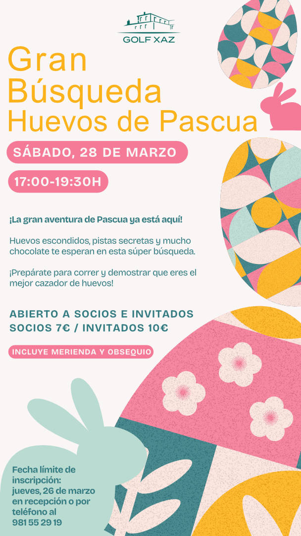 Cartel Gran Busqueda de Huevos de Pascua 2026